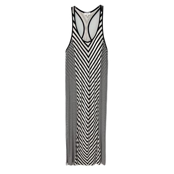 Soma Weekend Maxi Dress XL Striped Built-in Bra Pockets Sleeveless Stretch - Picture 1 of 11